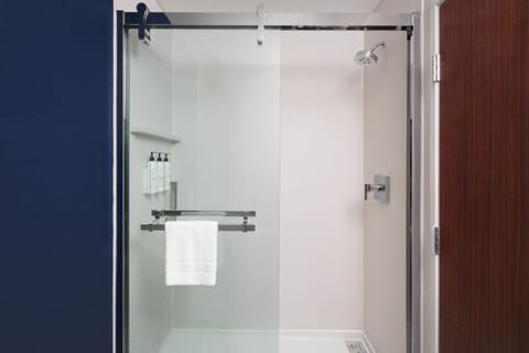 Separate tub and shower, free toiletries, hair dryer, towels