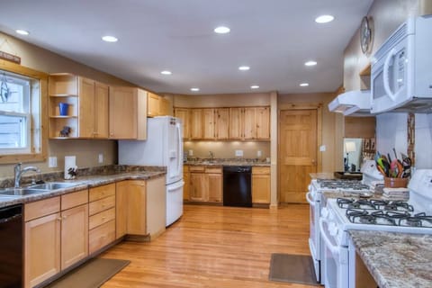 Super size kitchen fully equipped to prepare a feast for the crew