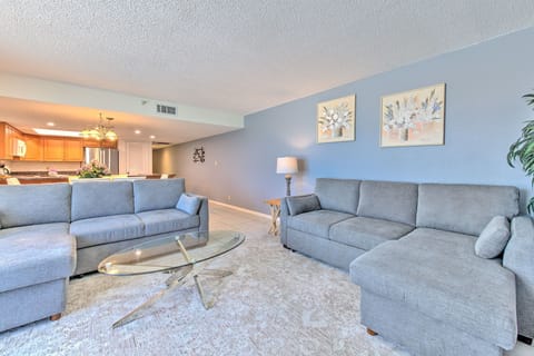 Relax in your spacious living room with plush sectional seating and open layout perfect for gathering with family and friends.