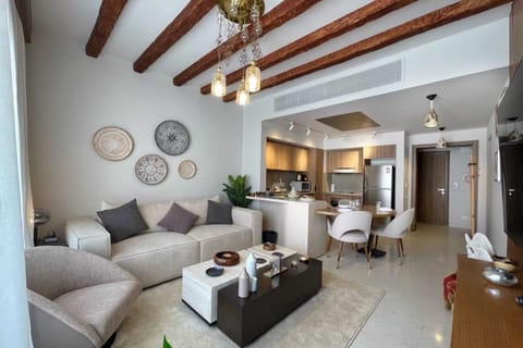 Basic Apartment | Living area | 65-inch Smart TV with digital channels