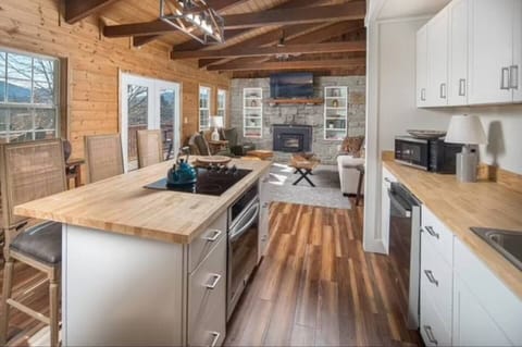 The kitchen is fully loaded with everything Grandma needs to make Thanksgiving dinner for the whole family.