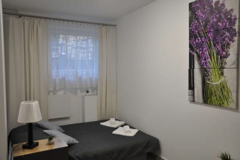 Comfortable double bed in the bedroom.
