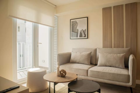 Cozy living room with natural view
