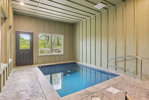 Enjoy a swim year round in the indoor private pool. 