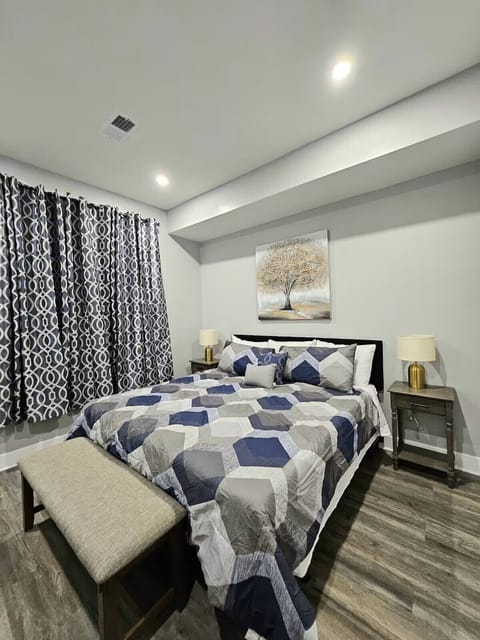 Bedroom with a King bed.