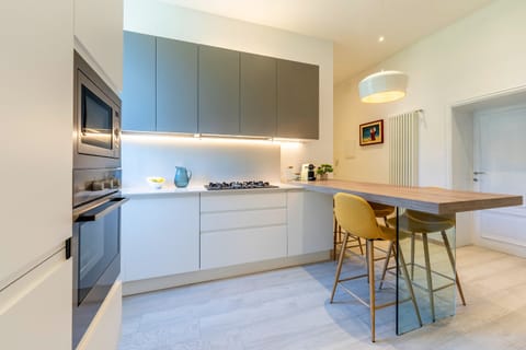 Apartment (2 Bedrooms) | Private kitchen | Full-size fridge, microwave, oven, stovetop