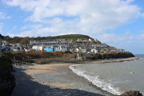 The view of New Quay beach
