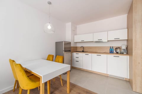 Kitchenette with a kettle.