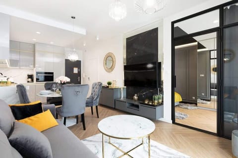 Modern TV in the apartment.