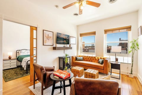 Welcome to your downtown retreat, where comfort and character meet the moment you arrive.