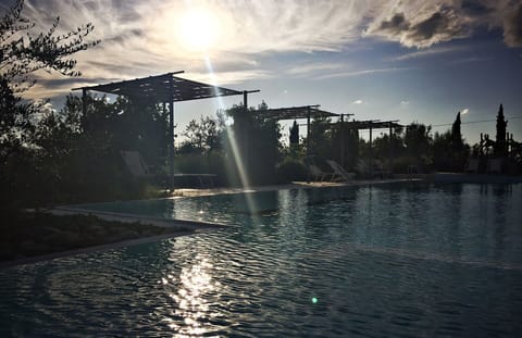Swimming Pool, Resort, Outdoor Furniture, Resort Town, Tropics, Reflection, Eco Hotel, Sunlounger, Evening, Dusk