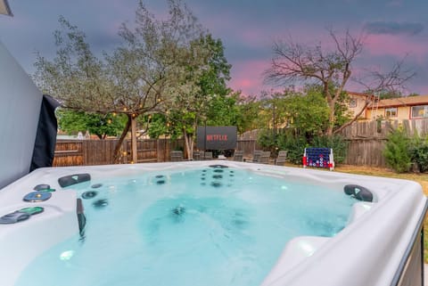 Soak your worries away in our private hot tub.