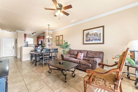 Curl up on the living room’s full-sized sleeper sofa & stream your favorites​