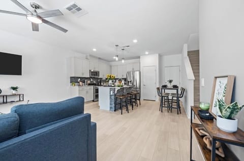 Downstairs open concept living space