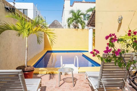 Private pool and patio - aerial view