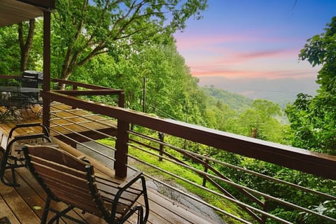 Deck: Breathtaking views await! Relax and soak in the beauty of Maggie Valley on your private deck.