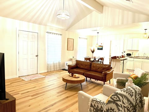 Open floorplan living room with Smart TV