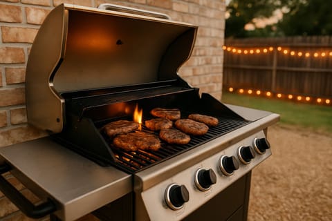 Fire up the gas grill and enjoy outdoor BBQs with your crew or family in the spacious backyard.

