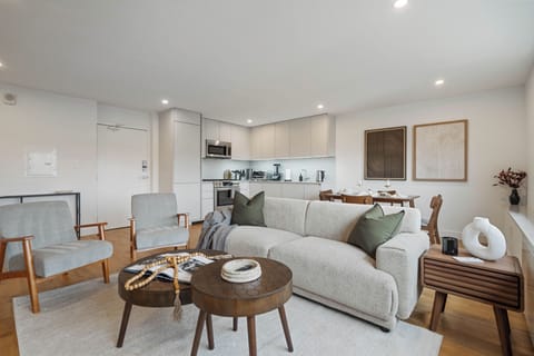 The stunning living room is meticulously crafted to provide you with the comfort