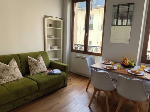 The open-plan living, kitchen and dining area