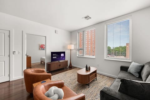 Open-concept living room with comfortable seating