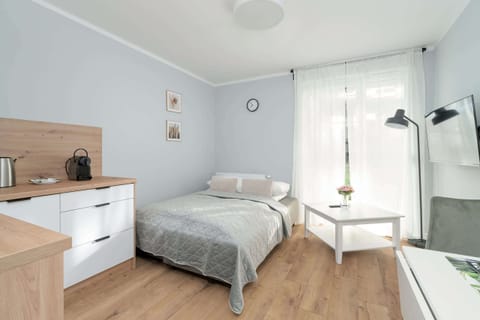 Relaxing living area with kitchenette.