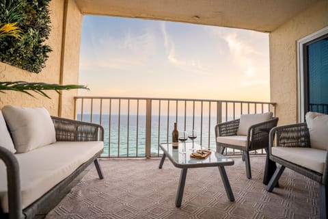 End your day the way it should be—feet up, wine in hand, and the sunset painting the sky just for you. This balcony invites you to breathe deep and let the stress melt into the sea breeze.