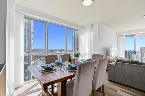Share sumptuous meals with the family in this sophisticated dining area