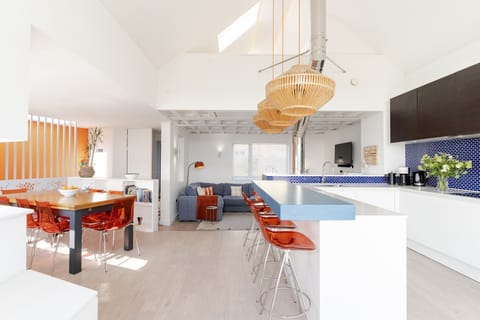Living room at The Blue House, Bude, Cornwall, self catering with Beach Retreats.