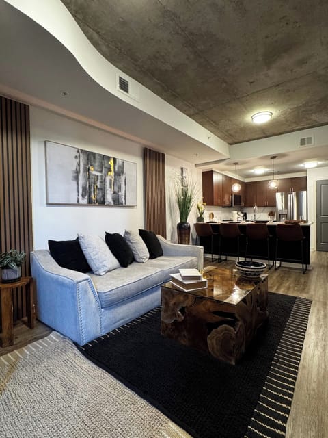 Modern living area with and stylish decor. Everything you need to feel at ease.