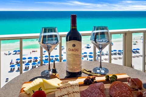 Relax and soak in the view at The Emerald Lookout by Relax and Renew Rentals in Panama City Beach. This beachfront condo features a private balcony, your outdoor oasis overlooking the emerald Gulf waters. Perfect for sunset wine and coastal memories.