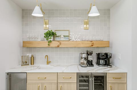 2nd floor bar ice machine refrigerator coffee area ocean view