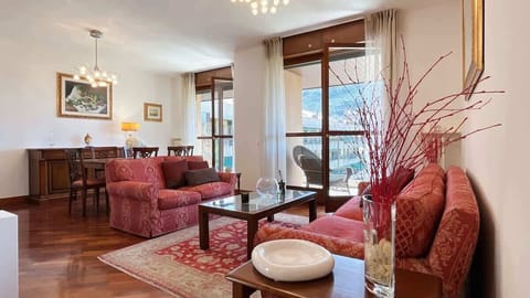 Lecco penthouse living room with sofa.