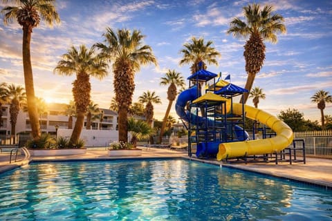 Waterslide at one of the pools