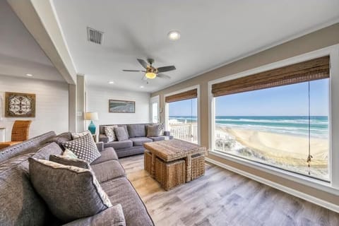 House, Multiple Beds (Green Reef #6- Beachfront Bliss) | Living area | TV