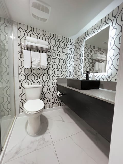 Studio Suite, Multiple Beds, Kitchenette, Ocean View (Sleeps 4) | Bathroom | Shower, rainfall showerhead, eco-friendly toiletries, hair dryer