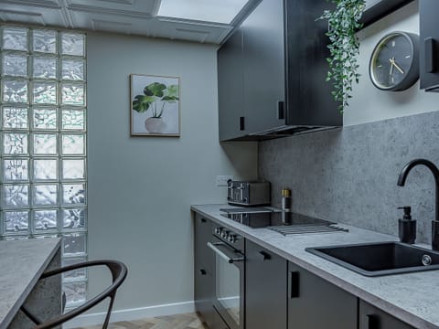 Open plan living space | The Old Post Office - The Old Post Office Apartments, Haltwhistle