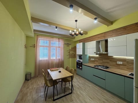 Luxury Apartment, Balcony, Sea View | Private kitchen | Full-size fridge, microwave, oven, stovetop