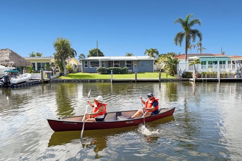 End your day the calm way your canoe is ready for a relaxing ride.