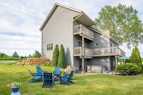 Welcome to Thunder Bay Ridge!  A home filled with everything you need to entertain your friends and family on your Galena getaway.  Featuring a year-round hot tub, fire-pit, game room, and 3 ensuite bedrooms!  