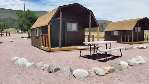 Gather outdoors for casual meals at your picnic table.