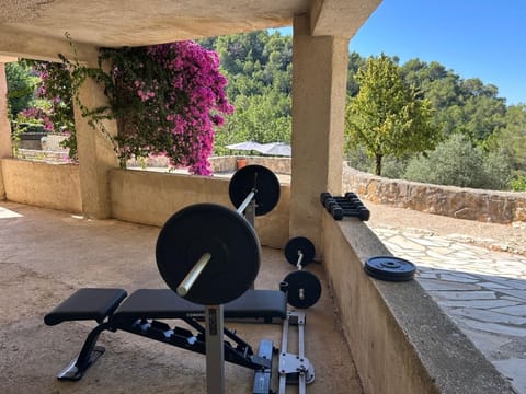 Home gym with a view