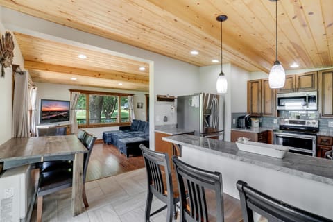 The cutest breakfast-nook is a great place to enjoy your next meal w/loved ones