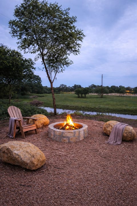 🔥 Fire pit at dusk