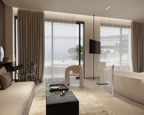 30-inch flat-screen TV with satellite channels