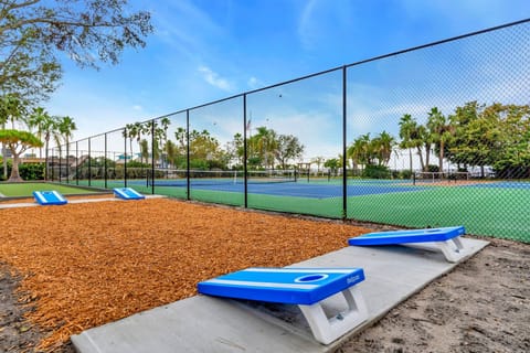 Challenge friends to a game of cornhole or hit the tennis courts for some friendly competition in this vibrant community space.