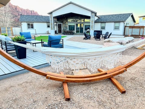 Enjoy the newly finished, spacious backyard with hot tub (see hot tub pic), putting green/mini golf, fire pit, outdoor dining, BBQ, bocce ball/lawn bowling court, corn hole, hammock, lounge seating, bike rack & cleaning/repair station