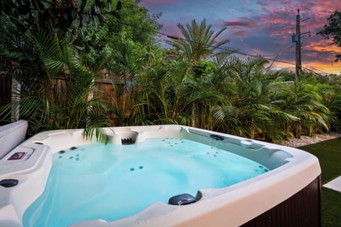 From dusk till dawn, it’s always hot tub time.