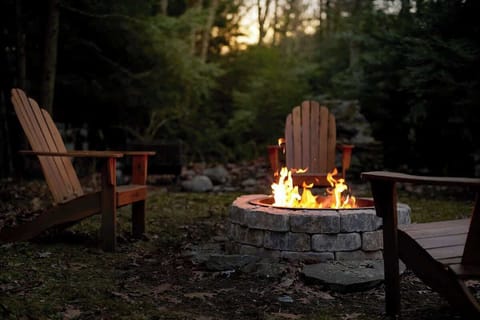 Our fire pit is a great place to watch the sunset. Always good time to roast some marshmallows and enjoy nice bond fire!