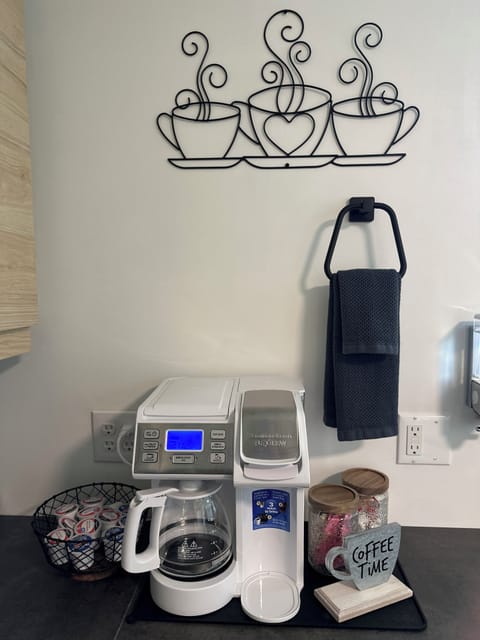 Coffee Time...coffee, k-cups, creamer, & sugar/sweet and low